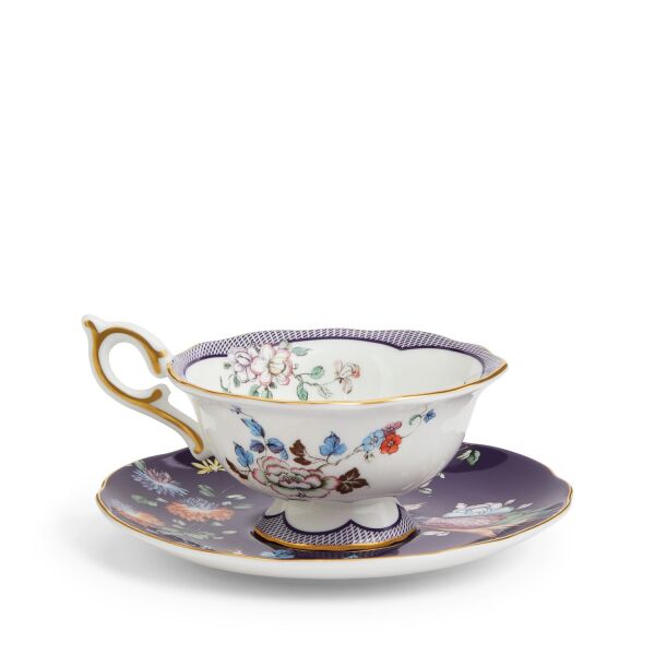Wedgwood Wonderlust Midnight Garden Fine Bone Çay Fincanı ve Tabağı 150 ml - 4