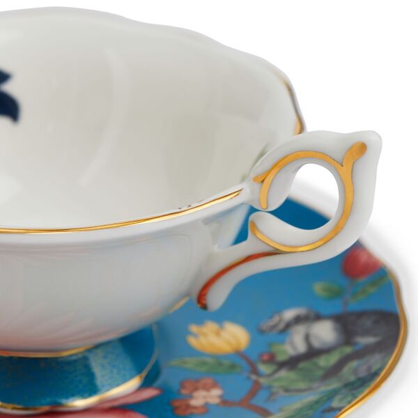 Wedgwood Wonderlust Sapphire Garden Fine Bone Çay Fincanı ve Tabağı 145 ml - 2