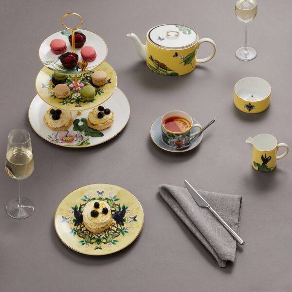Wedgwood Wonderlust Waterlily Fine Bone 3 Katlı Kek Standı - 3
