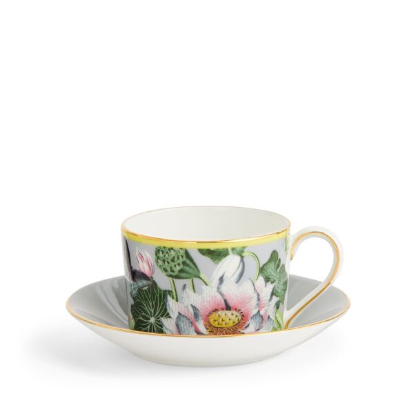 Wedgwood Wonderlust Waterlily Fine Bone Çay Fincanı ve Tabağı 200 ml - 1
